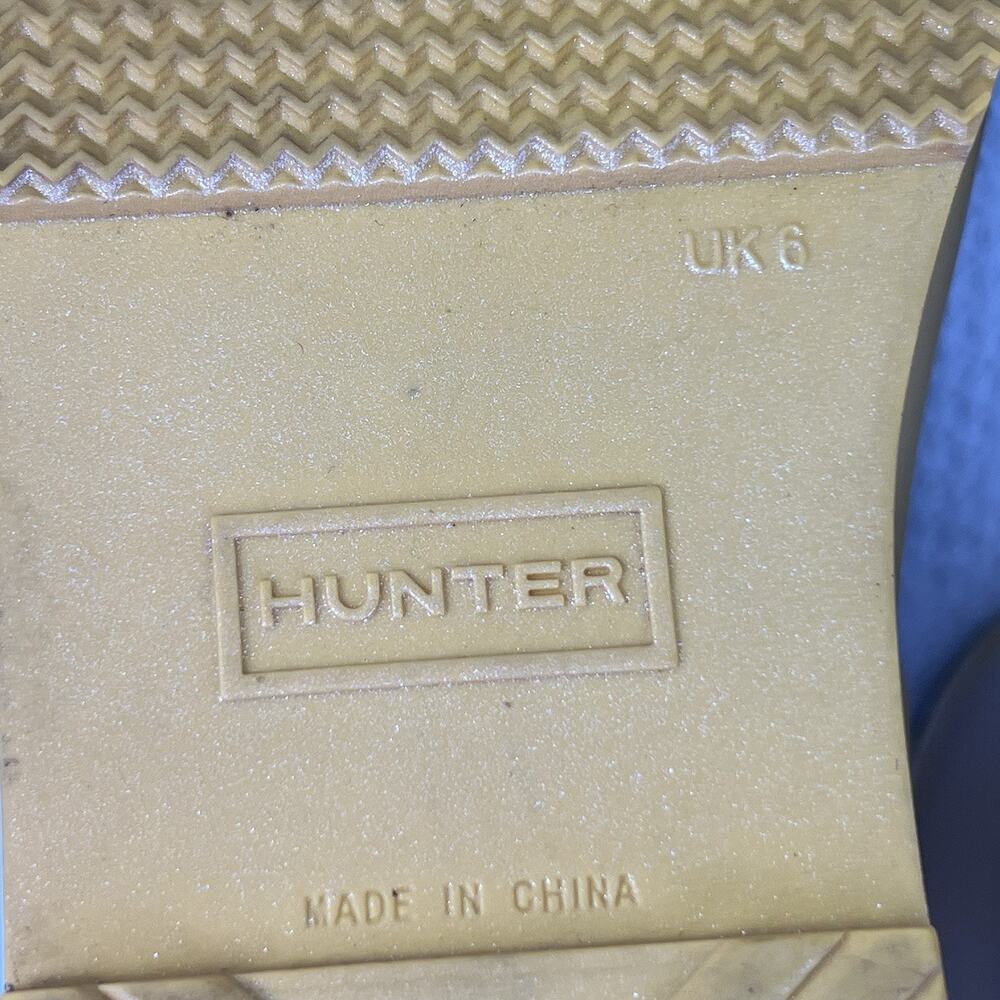 Hunter Original Play Short Nebula Rain Boots Women’s US 8 UK 6 Gold Metallic - Picture 10 of 10